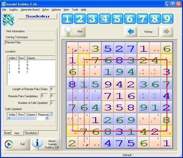 Click to view Isanaki Sudoku 2.6b screenshot