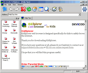 Click to view KidSplorer Web Browser 4.0.3 screenshot