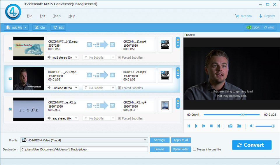 Click to view 4Videosoft M2TS Converter 5.2.56 screenshot