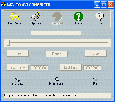Click to view MKV to AVI Converter 3.2.8.3 screenshot