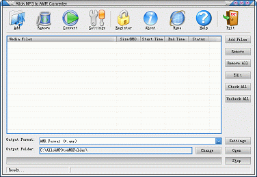 Click to view Allok MP3 to AMR Converter 3.0.2 screenshot