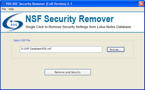 Click to view Remove NSF Security 2.1 screenshot