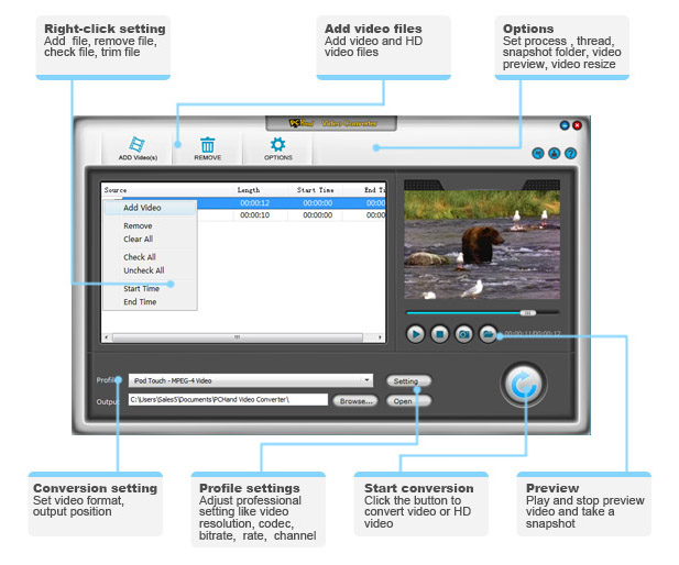 Click to view PCHand Video Converter 2.5.0 screenshot