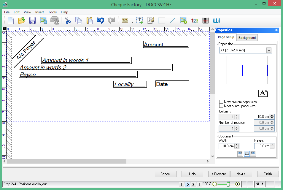 Click to view Cheque Factory 2.8 screenshot