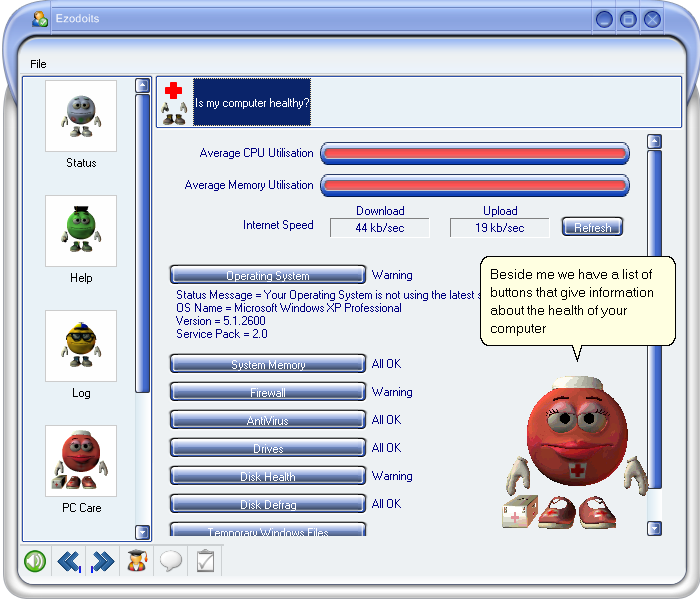Click to view Ezidoits PC Care 4.1.2 screenshot