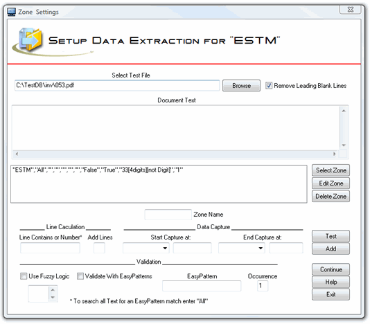 Click to view eDoc PDF Data Extractor 1.0 screenshot
