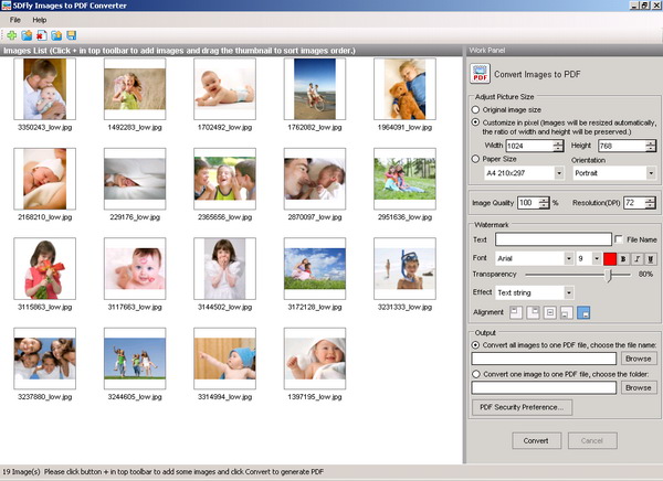 Click to view 5DFly Images to PDF Converter 2.0 screenshot