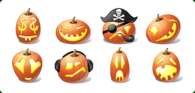 Click to view Icons-Land Vista Style Halloween Pumpkin Emoticons 3.0 screenshot