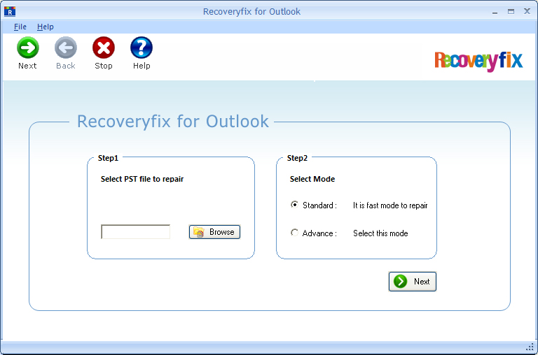 Click to view Outlook Recovery 11.04 screenshot