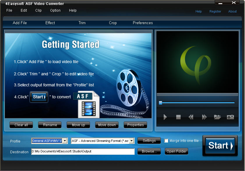 Click to view Aiseesoft ASF Video Converter 4.0.06 screenshot