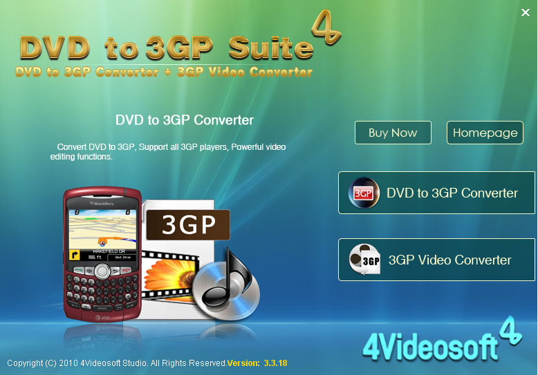 Click to view 4Videosoft DVD to 3GP Suite 3.2.06 screenshot