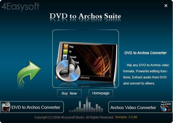 Click to view 4Easysoft DVD to Archos Suite 3.3.02 screenshot