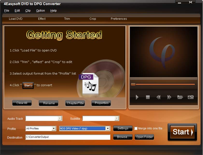 Click to view 4Easysoft DVD to DPG Converter 3.1.28 screenshot
