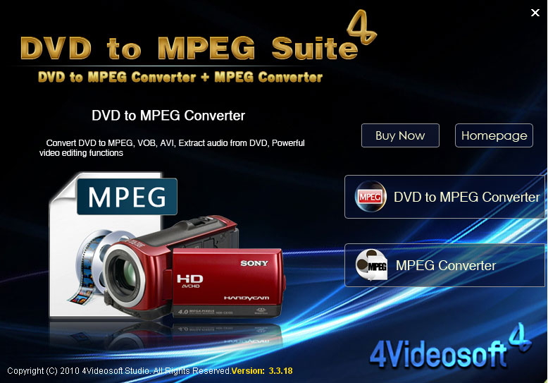 Click to view 4Videosoft DVD to MPEG Suite 3.2.06 screenshot