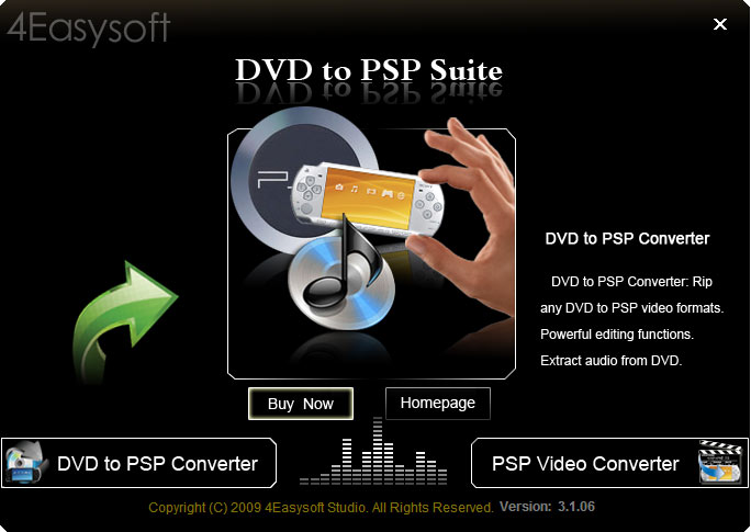 Click to view 4Easysoft DVD to PSP Suite 3.1.10 screenshot