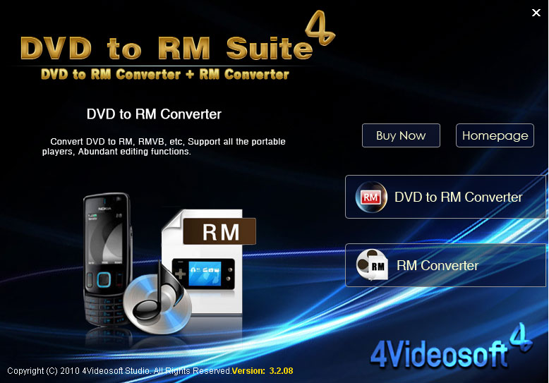 Click to view 4Videosoft DVD to RM Suite 3.2.06 screenshot