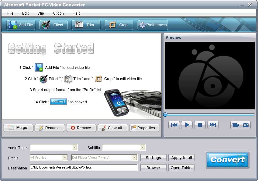 Click to view Aiseesoft Pocket PC Video Converter 3.2.20 screenshot