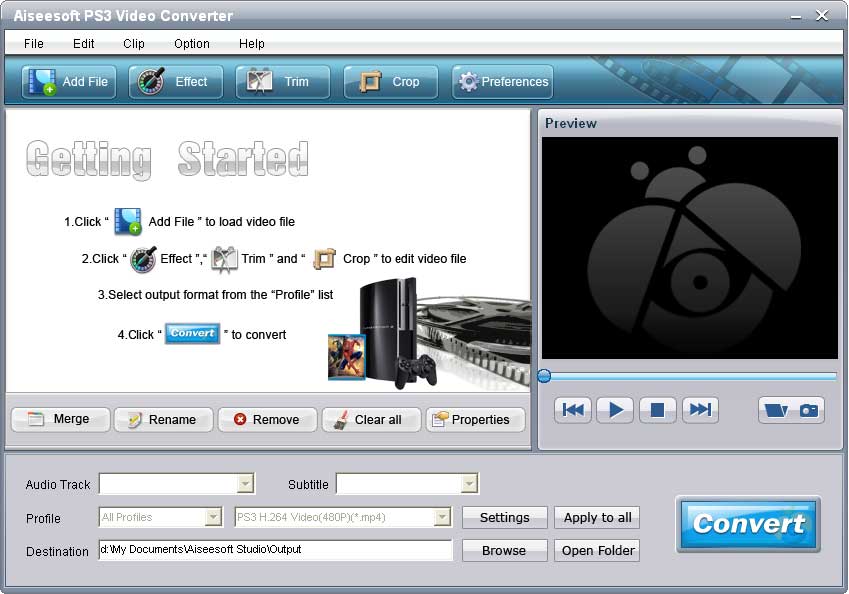 Click to view Aiseesoft PS3 Video Converter 4.0.12 screenshot
