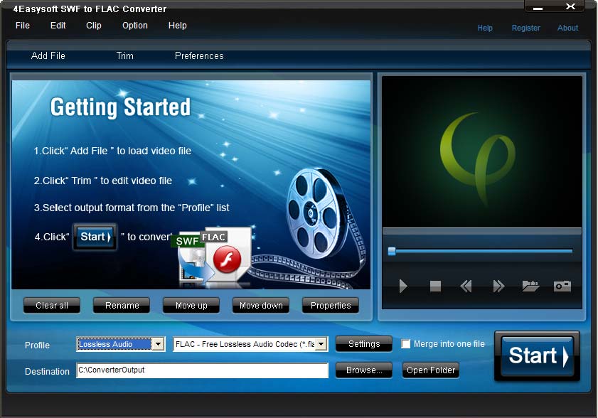 Click to view 4Easysoft SWF to FLAC Converter 3.1.20 screenshot