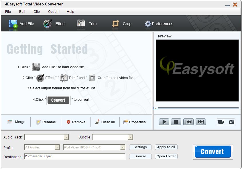 Click to view 4Easysoft Total Video Converter 4.0.32 screenshot