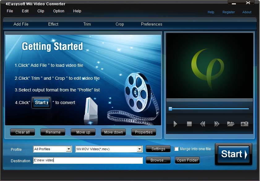 Click to view 4Easysoft Wii Video Converter 3.2.20 screenshot