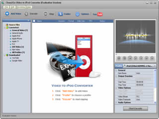Click to view Clone2Go Video to iPod Converter 2.5.0 screenshot
