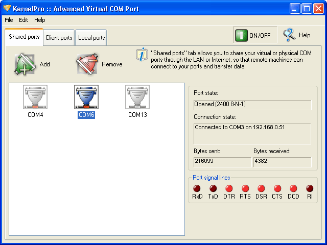 Screenshot for Advanced Virtual COM Port 3.0