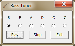 Click to view Bass Tuner 1.01 screenshot