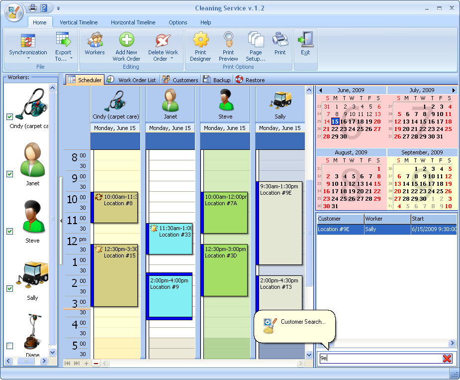 Click to view Cleaning Service 2.9 screenshot