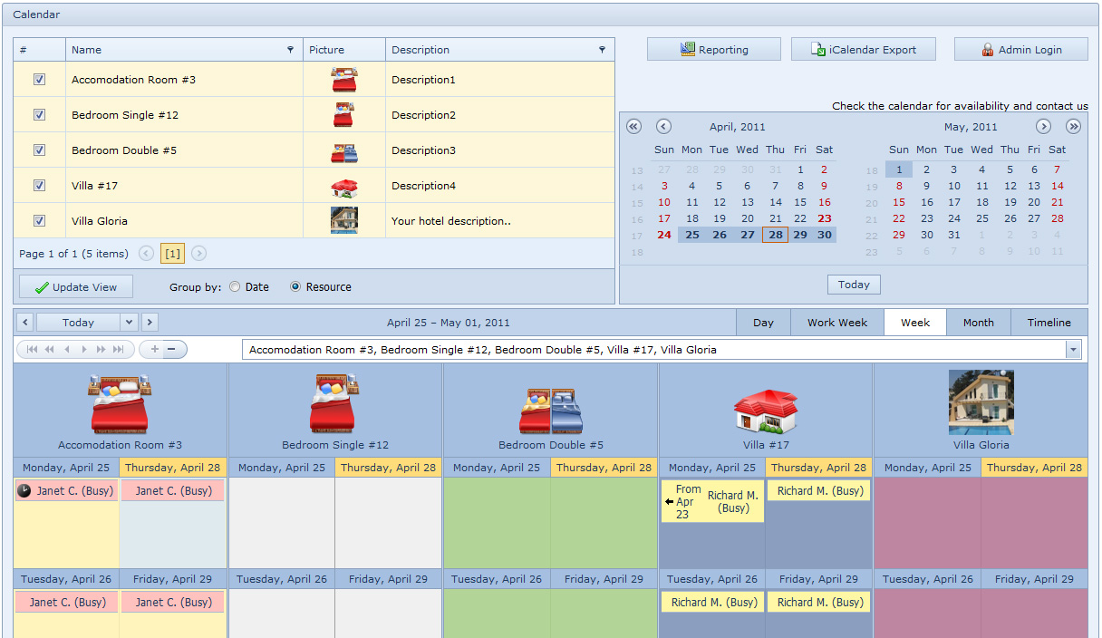 Click to view Online Hotel Booking System 4.3 screenshot