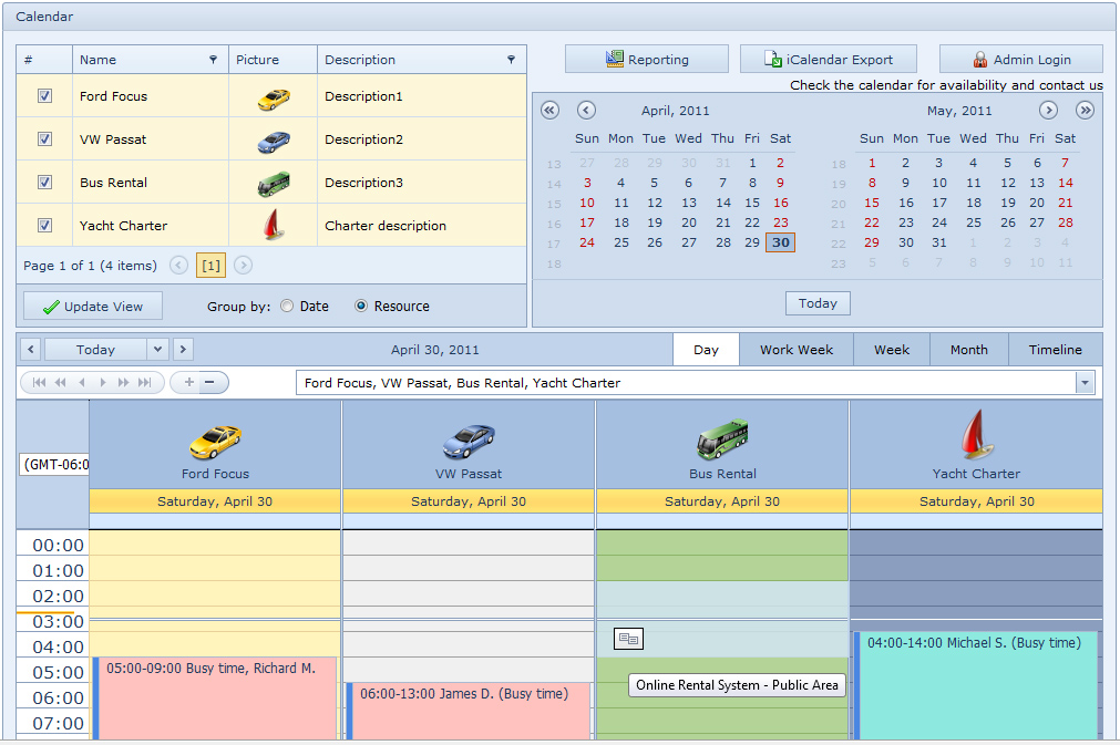 Click to view Online Rental System 4.2 screenshot