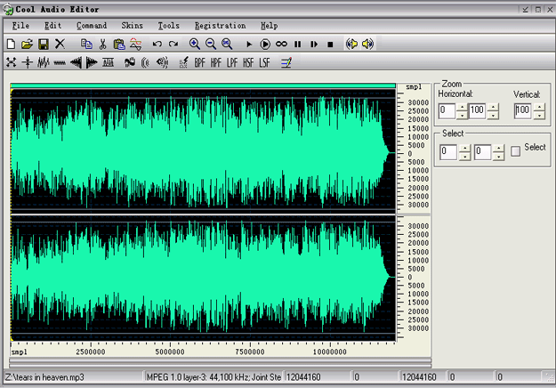 Click to view Cool Audio Editor 3.26 screenshot