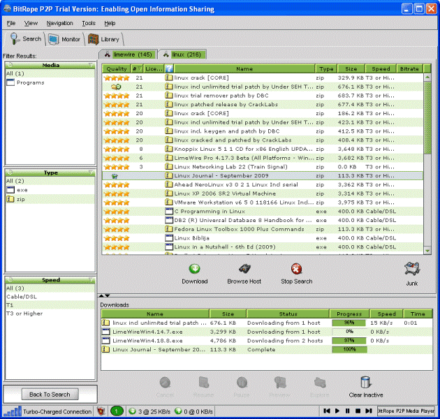 Click to view BitRope P2P 2.9.0 screenshot