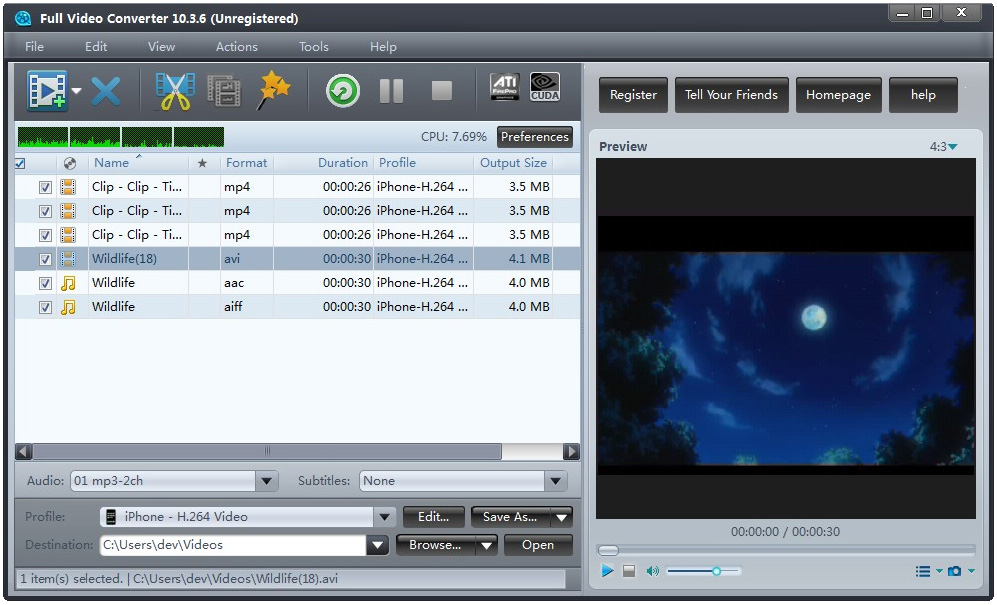 Click to view Full Video Converter 9.0 screenshot