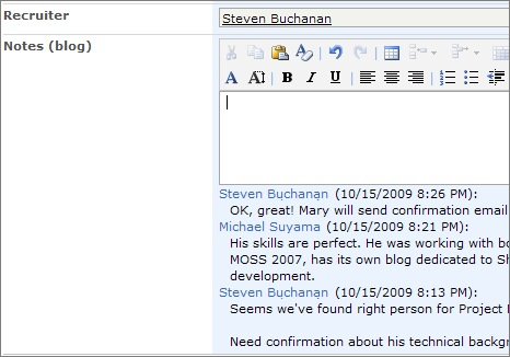Click to view Discussion Column for SharePoint 2.0 screenshot