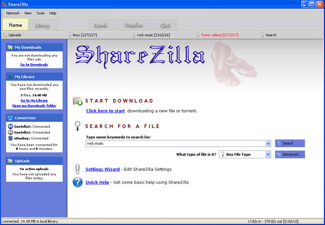 Click to view ShareZilla 3.0.0 screenshot
