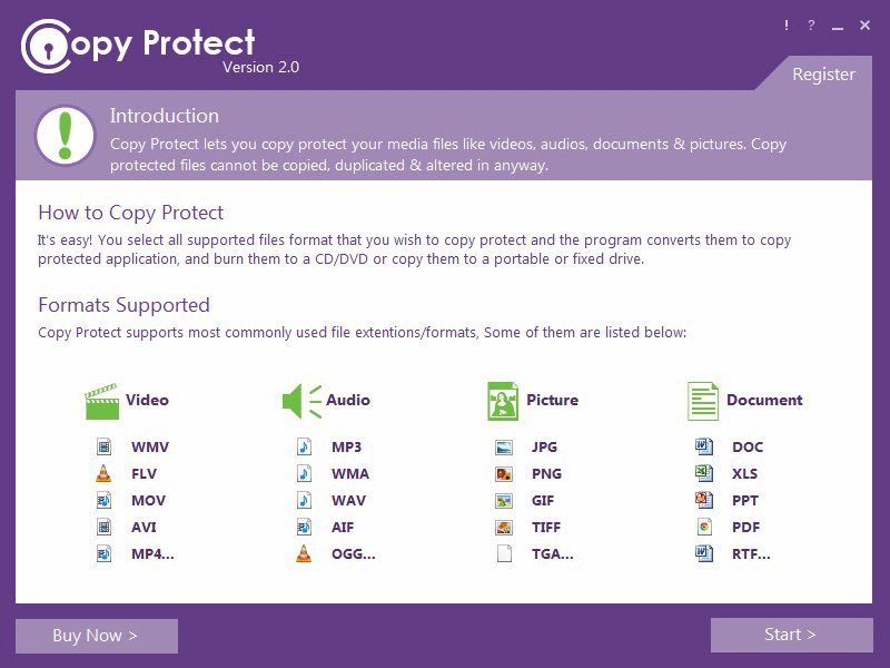 Click to view Copy Protect 1.6.0 screenshot