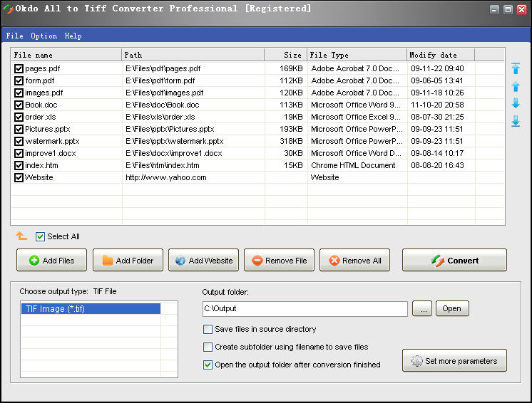 Click to view Okdo All to Tiff Converter Professional 5.4 screenshot