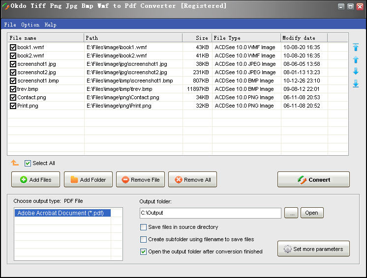 Click to view Okdo Tiff Png Jpg Bmp Wmf to Pdf Converter 5.4 screenshot