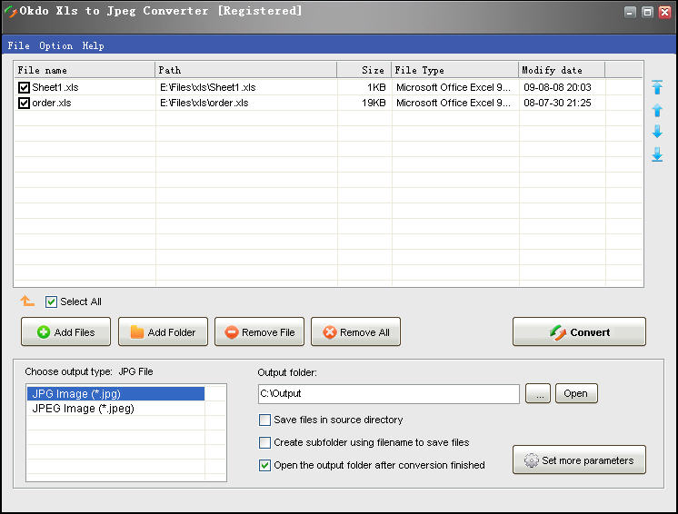 Click to view Okdo Xls to Jpeg Converter 5.4 screenshot