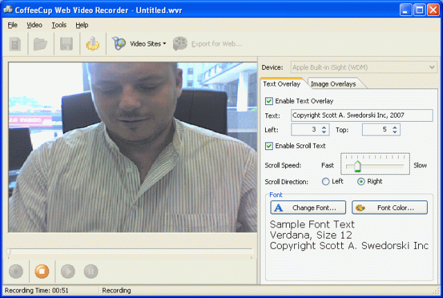 Click to view CoffeeCup Web Video Recorder 3.0 screenshot