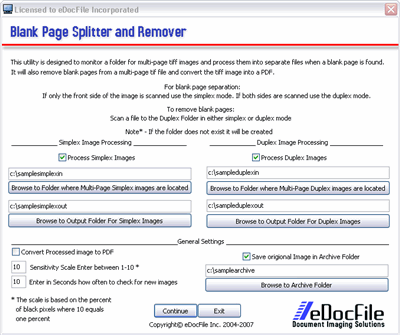 Click to view Blank Page Splitter II 2.0 screenshot