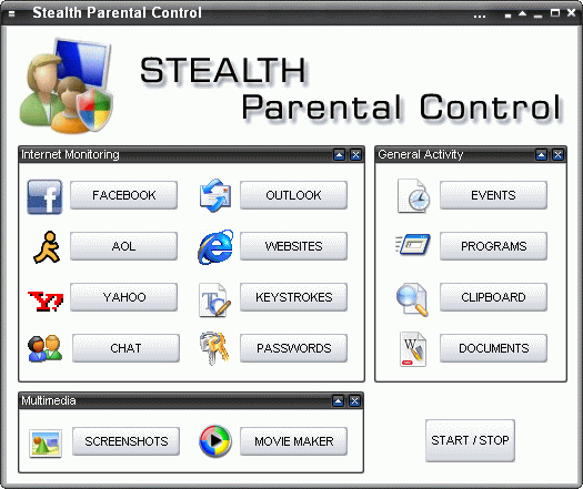 Click to view Stealth Parental Control 1.3.11 screenshot