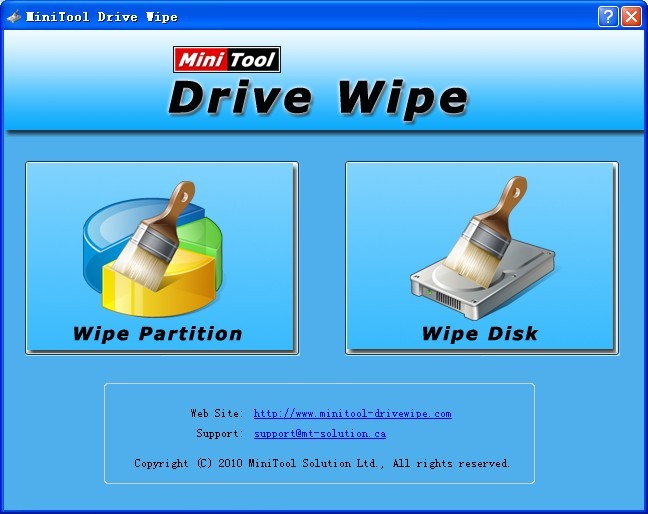 Click to view MiniTool Drive Wipe 5.0 screenshot