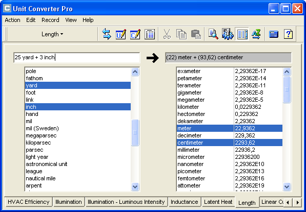 Click to view Unit Converter Pro 3.1 screenshot