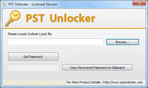 Click to view PST Unlocker 4.5 screenshot