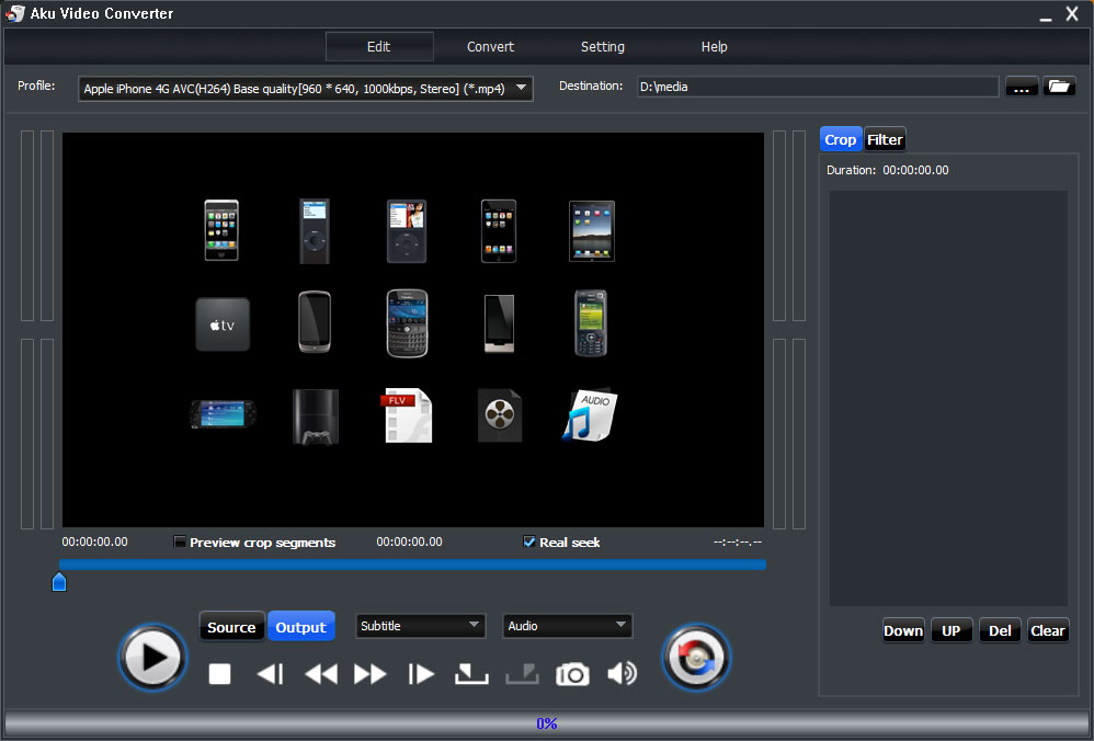 Click to view Aku Video Converter 7.0 screenshot