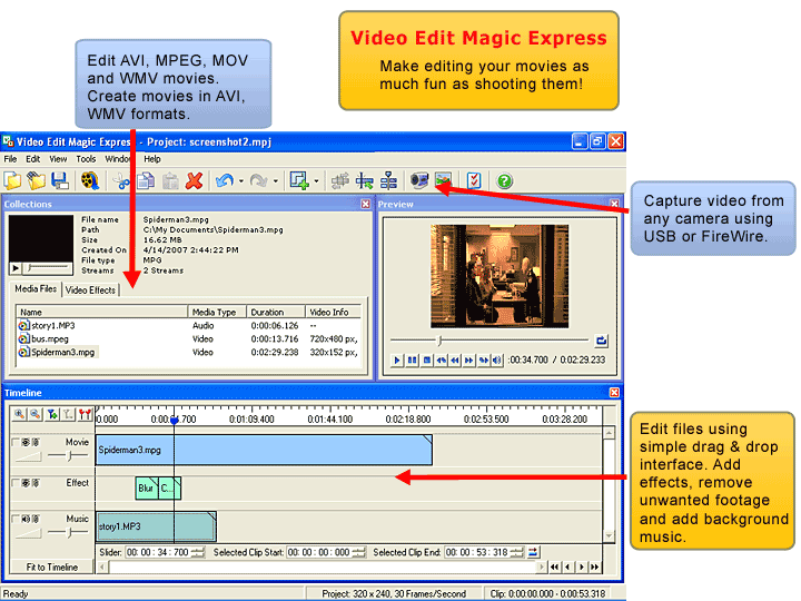 Click to view Video Edit Magic Express 4.11 screenshot