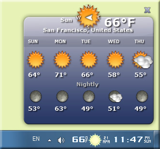 Click to view Weather Clock 4.5 screenshot