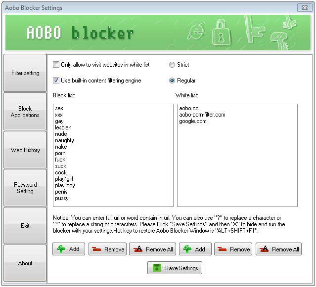 Click to view Aobo Porn Filter 3.01 screenshot